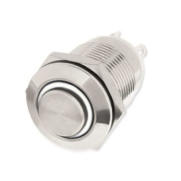 LED-Drucktaster, Ringbeleuchtung weiss 12 V, Ø12 mm, 2 A/250 V