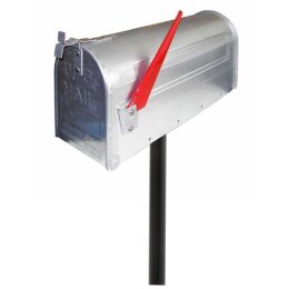 Amerikanischer Briefkasten US Mailbox Alu Silber mit...