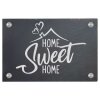 Türschild aus Natur Schiefer 300x200 mm inkl. Beschriftung Home sweet Home 1