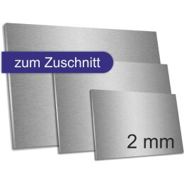 Edelstahl Zuschnitt 2 mm St&auml;rke K320 geschliffen...