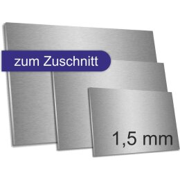 Edelstahl Zuschnitt 1,5 mm St&auml;rke K320 geschliffen...