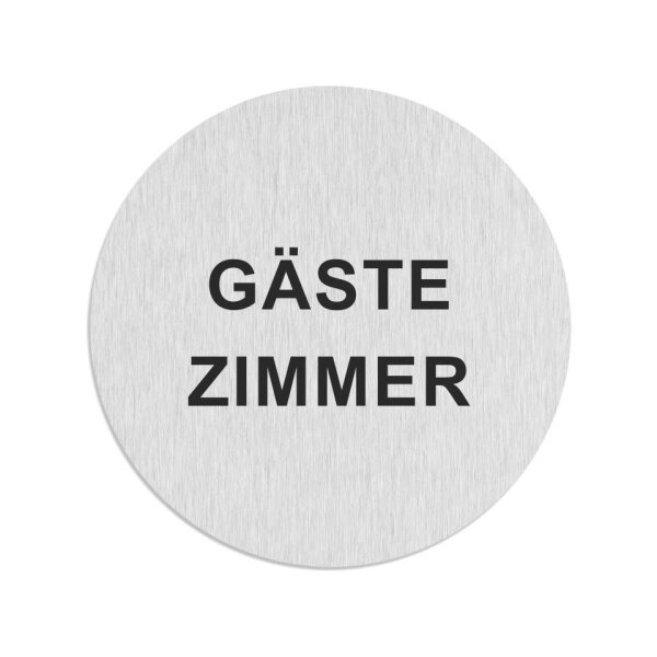 Edelstahlschild G&Auml;STE ZIMMER 60mm von Zalafino