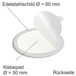 Edelstahlschild KEINE WERBUNG 60mm von Zalafino