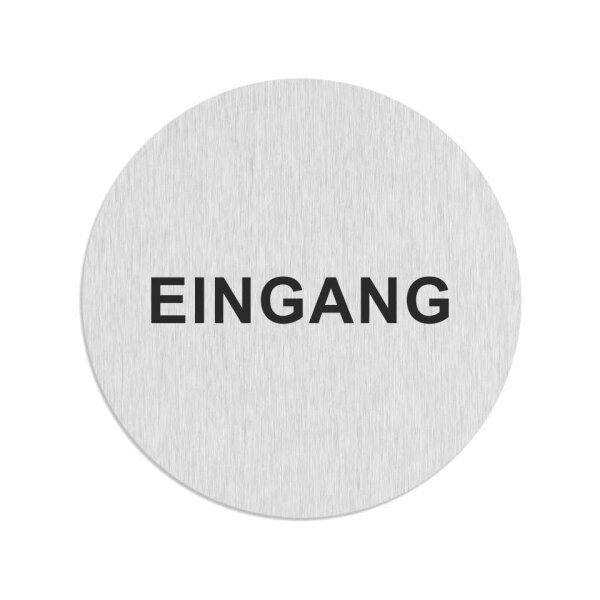 Edelstahlschild EINGANG 60mm von Zalafino
