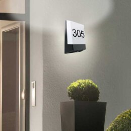 LED-Hausnummerleuchte Wandleuchte CARLOS mit Tag/Nacht...
