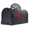 Reflektierende Mailbox Schild Adressplakette schwarz