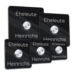 Türklingel Edelstahl RAL 9005 schwarz mit 35mm LED...