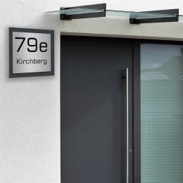 Design Edelstahl Hausnummer Quarter in verschiedenen Farben
