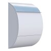 Briefkasten Wandbriefkasten Round Weiß RAL 9016 mit Edelstahlklappe