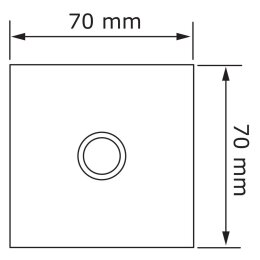 Klingeltaster Quadrat Grau Metallic RAL 9007
