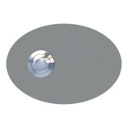Klingeltaster Ellipse oval Grau Metallic RAL 9007