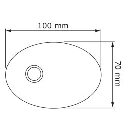 Klingeltaster Ellipse oval Grau Metallic RAL 9007