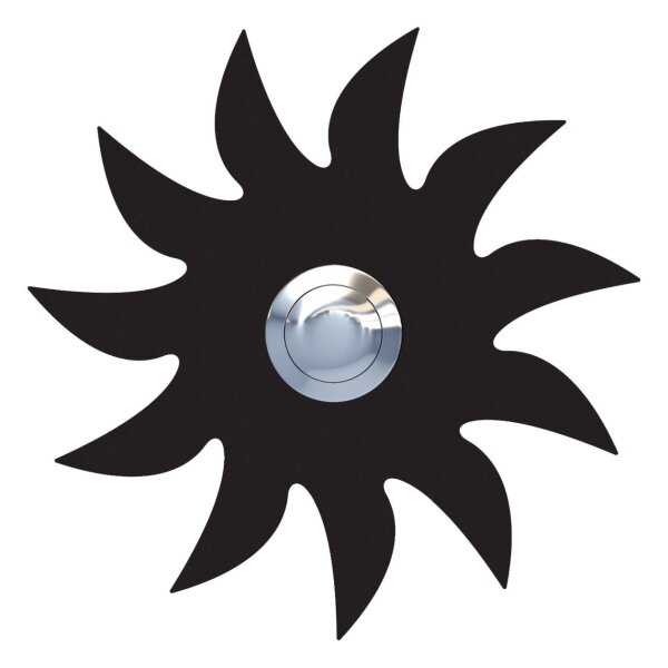 Klingeltaster Klingelplatte Sonne Schwarz RAL 9005