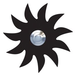 Klingeltaster Klingelplatte Sonne Schwarz RAL 9005