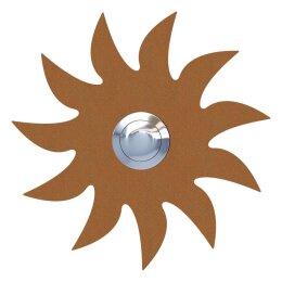 Klingeltaster Klingelplatte Sonne Rost RAL 8001