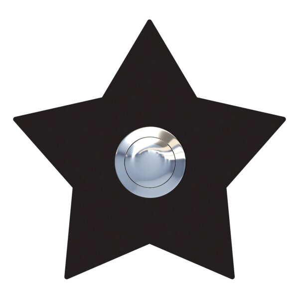 Klingeltaster Klingelplatte Stern Schwarz RAL 9005