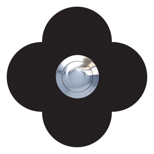 Klingeltaster Klingelplatte Blume Schwarz RAL 9005