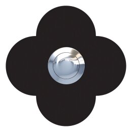 Klingeltaster Klingelplatte Blume Schwarz RAL 9005