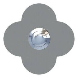 Klingeltaster Klingelplatte Blume Grau Metallic RAL 9007