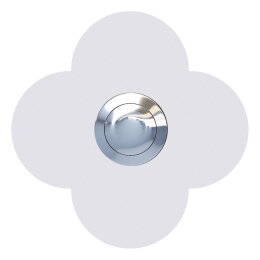 Klingeltaster Klingelplatte Blume Weiß RAL 9016