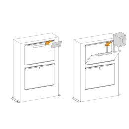 Design Paketkasten Postbox Paketbox Weiß RAL 9016