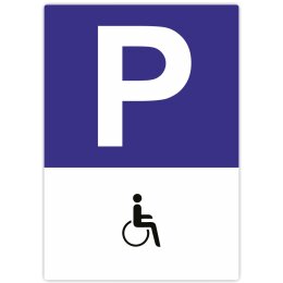 Parkschild Rollstuhl Parkplatzschild Hochformat 20x30 cm