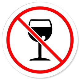 Kein Alkohol Glas verboten Verbotsschild Rundschild