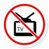 Kein Fernsehen Verbotsschild Rundschild