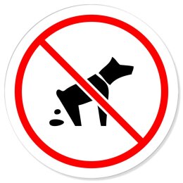 Kein Hundekot Verbotsschild Rundschild