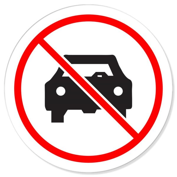 Keine Durchfahrt für Autos Verbotsschild Rundschild