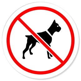 Keine Hunde Verbotsschild Rundschild