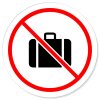 Keine Koffer abstellen Verbotsschild Rundschild