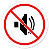 Keine laute Musik Musikverbot Verbotsschild Rundschild