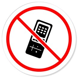 Kein Smartphone Handy Verbotsschild Rundschild