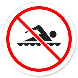 Schwimmen verboten Verbotsschild Rundschild