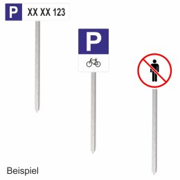 Einschlagpfosten für Parkplatz Schilder inkl. Befestigungs. Material
