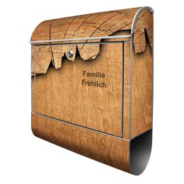 Edelstahl Briefkasten Wandbriefkasten Design Holz