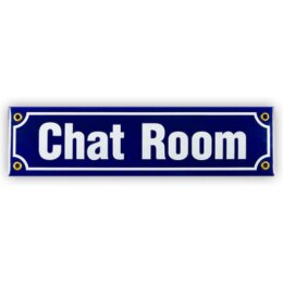 Mini-Straßenschild Chat Room