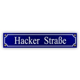 Mini-Straßenschild Hacker Straße