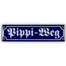 Mini-Straßenschild Pippi-Weg