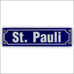Mini-Straßenschild St. Pauli