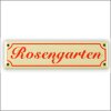 Mini-Straßenschild Rosengarten