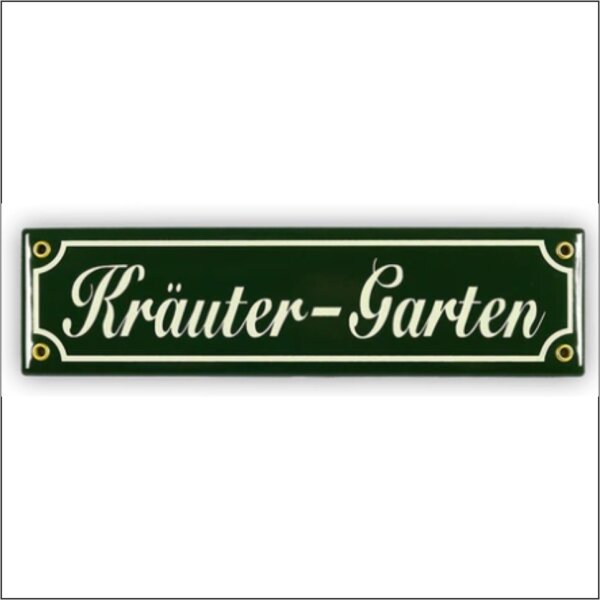 Mini-Straßenschild Kräuter-Garten