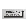Edelstahlschild EINGANG RECHTS 80x35mm