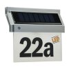 Solar Hausnummernleuchte mit LED 18x16x5cm incl. Zahlen Buchstabensatz