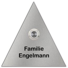 T&uuml;rklingel Dreieck aus Edelstahl 120x120mm...