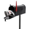 Amerikanischer Briefkasten US Mailbox SCHWARZ mit STANDFUß