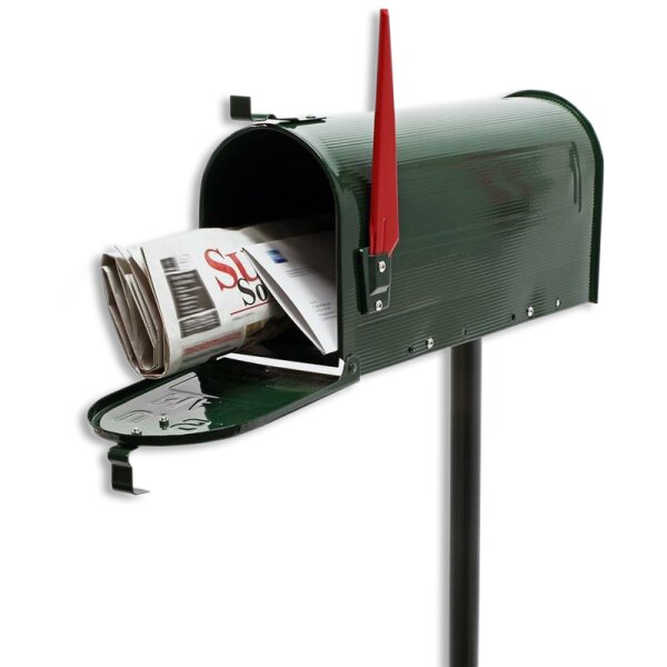 Amerikanischer Briefkasten US Mailbox GRÜN mit STANDFUß