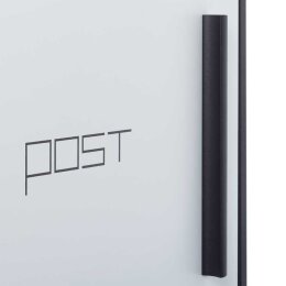 Zweifarbiger Briefkasten Postkasten Mailbox mit Zeitungsfach Schwarz-Weiß